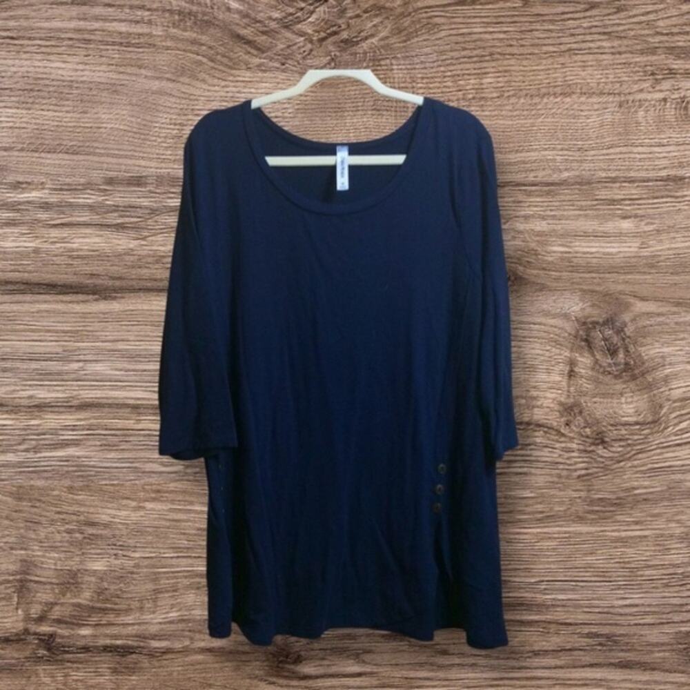 Zenana navy tunic. 3X.